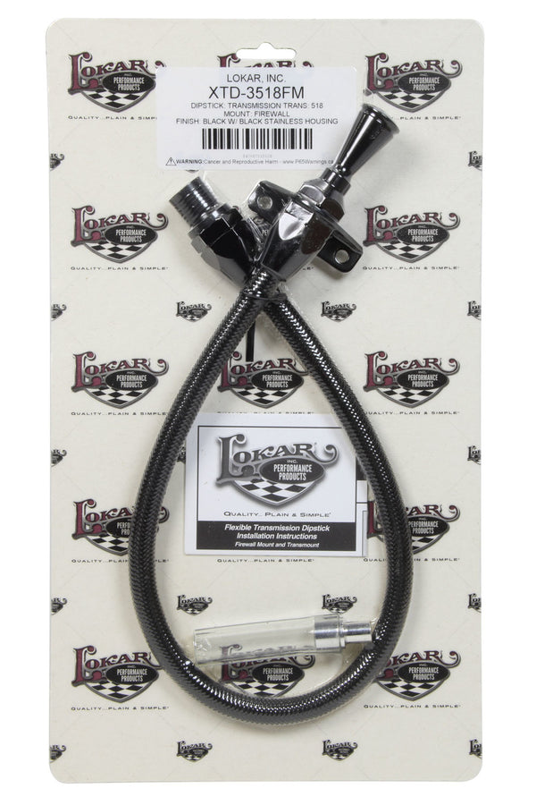 LOKAR DIPSTICK TRANS 518 FIREW ALL MOUNT BLACK SS HOUSI XTD-3518FM
