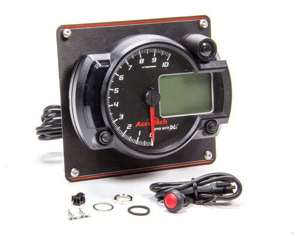 LONGACRE Tach 4in Data Logging Blk w/Blk Alum Panel 52-44479
