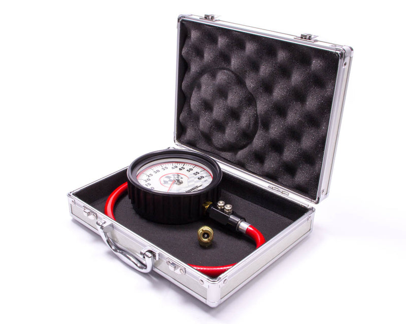 LONGACRE Tire Gauge 0-60PSI 4.5in GID Dual Bleed Pro 52-52000