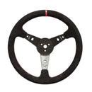LONGACRE Steering Wheel 15in Dished Suede Blk Spokes 52-56797