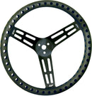 LONGACRE Steering Wheel 15in Dished Drilled Black 52-56838