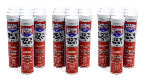 LUCAS OIL Red-N-Tacky Grease Case/30-14oz Tube LUC10005-30