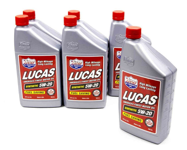 LUCAS OIL Synthetic 5w20 Oil 6x1 Qt 10082