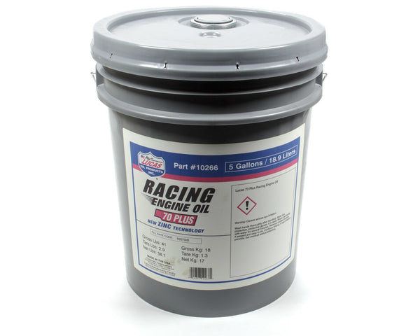 LUCAS OIL 70 Plus Racing Motor Oil 5 Gallon Pail 10266