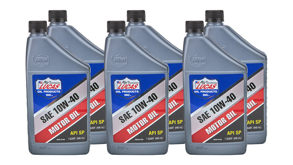 LUCAS OIL SAE 10W40 Motor Oil 6x1 Quart 10275