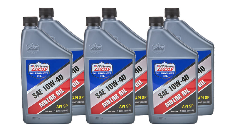 LUCAS OIL SAE 10W40 Motor Oil 6x1 Quart 10275