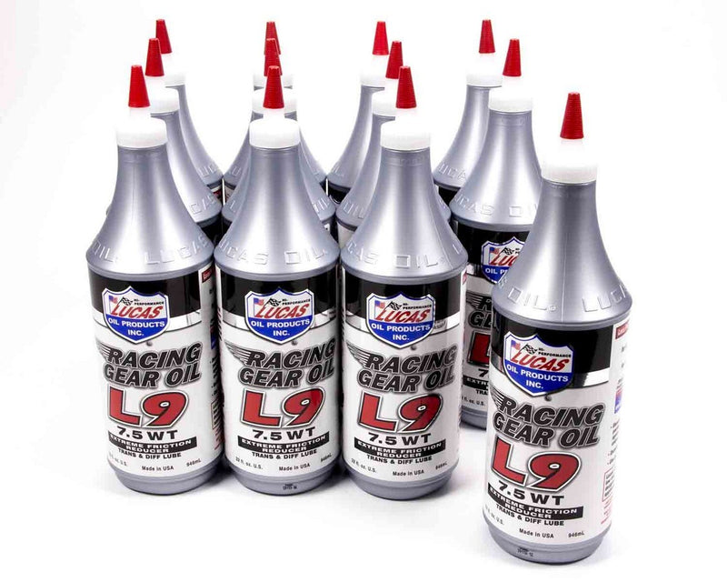 LUCAS OIL Synthetic L9 Racing Gear Oil 12x1 Qt 10456