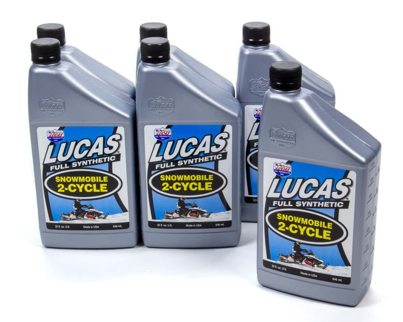 LUCAS OIL 2 Cycle Snowmobile Oil Synthetic Case 6x1 Qt. 10835