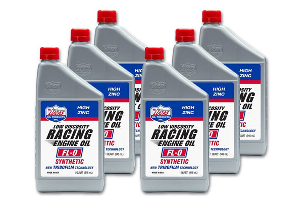 LUCAS OIL Synthetic Racing Oil FL-0 Case 6 x 1 Quart 10892
