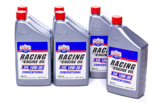 LUCAS OIL SAE Racing Oil 10w30 Case 6 x 1qt 11016