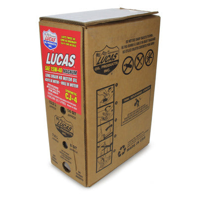 LUCAS OIL Synthetic SAE 15W40 CK-4 Oil 6 Gallon Bag In Box 18065