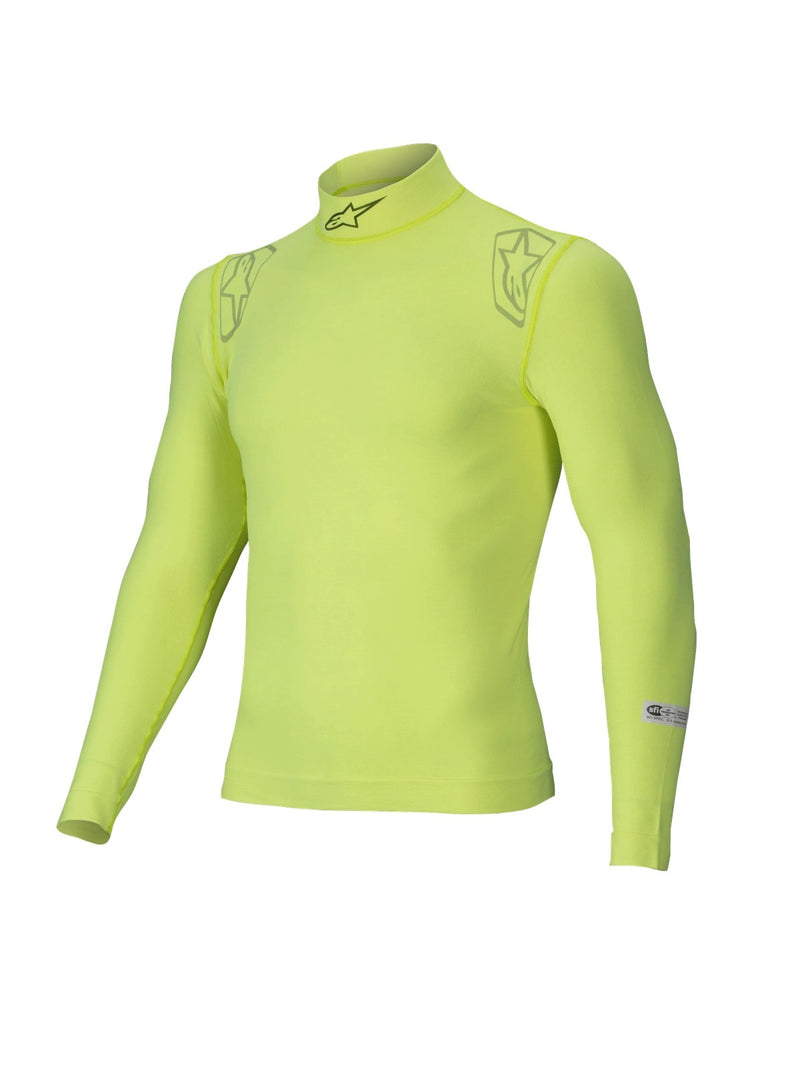 ALPINESTARS USA Underwear Top ZX EVO V3 Flu Ylw Med/Lrg Long Slv 4750325-55-M/L