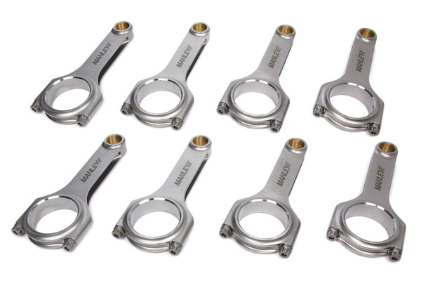 MANLEY 6.125 4340 H-Beam Rod Set - GM LS 15051R-8