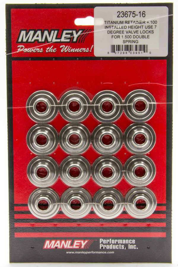 MANLEY 10 Degree Titanium Valve Spring Retainers 23619-16