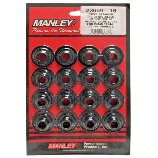 MANLEY 1.550 10-Degree Valve Spring Retainers - Steel 23659-16