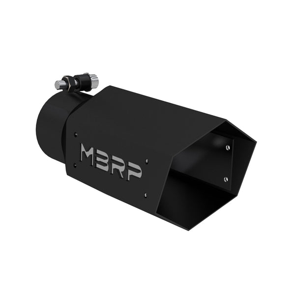 MBRP INC 4in Hex Exhaust Tip 3in Inlet 10in Long Black T5169BLK
