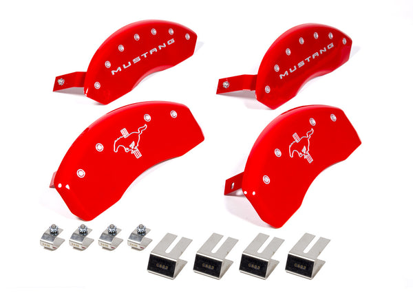 MGP CALIPER COVER 15- Mustang Caliper Covers Red 10202SMB2RD