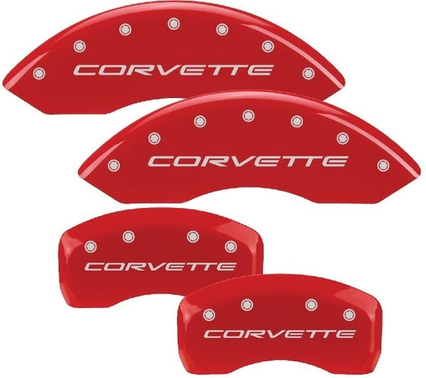 MGP CALIPER COVER 97- Corvette C5/C6 Caliper Covers Red 13007SCV5RD