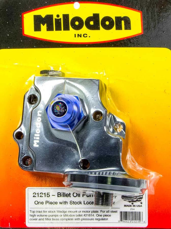 MILODON Billet Oil Pump Cover & Filter Boss - Wedge 21215