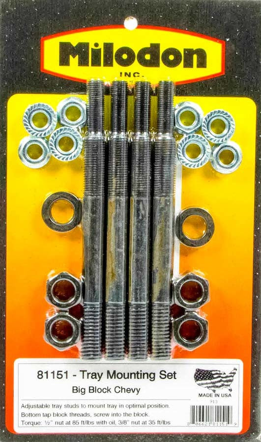 MILODON Bbc Tray Install Kit 81151