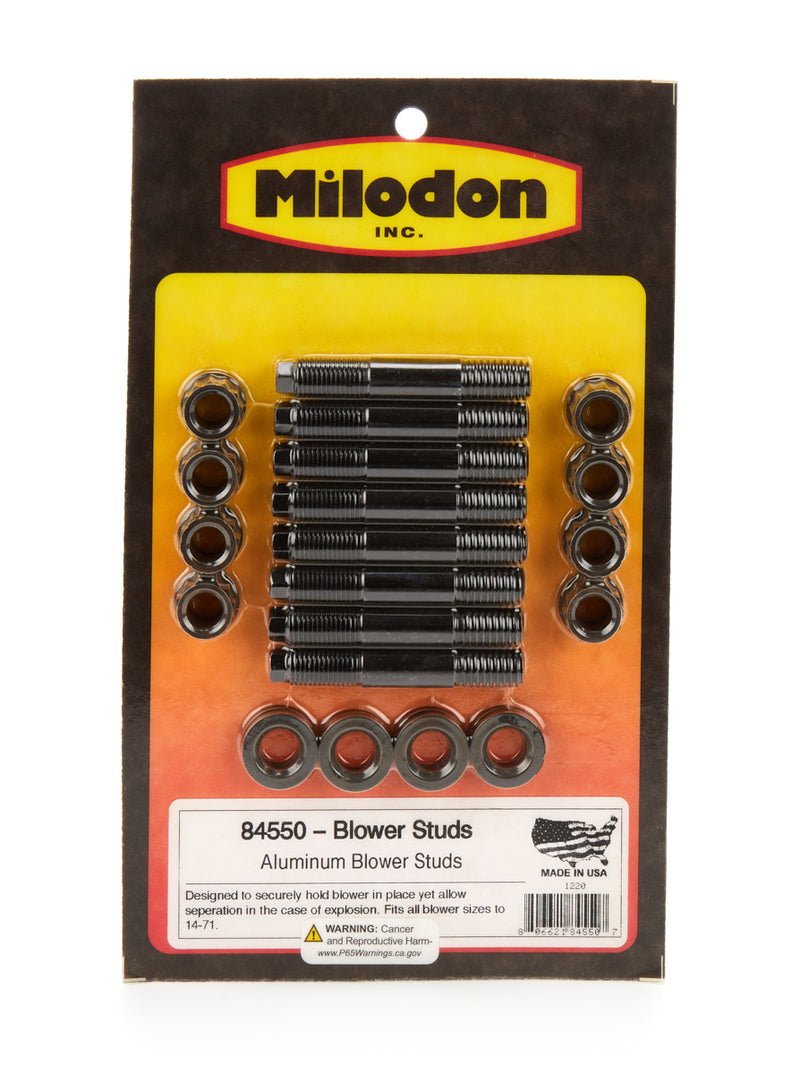 MILODON Aluminum Blower Studs 84550