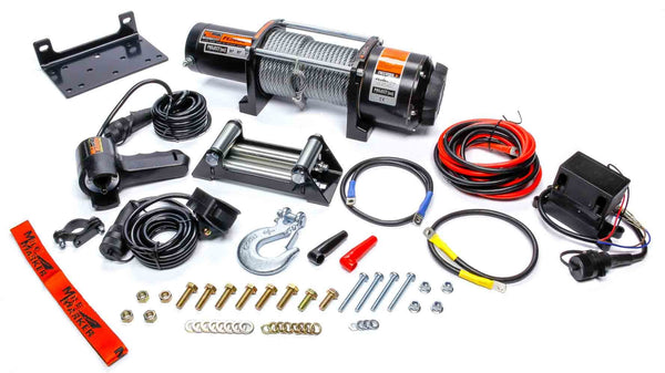 MILE MARKER 5000lb Winch w/Roller Fairlead & 12ft Remote 77-50120W
