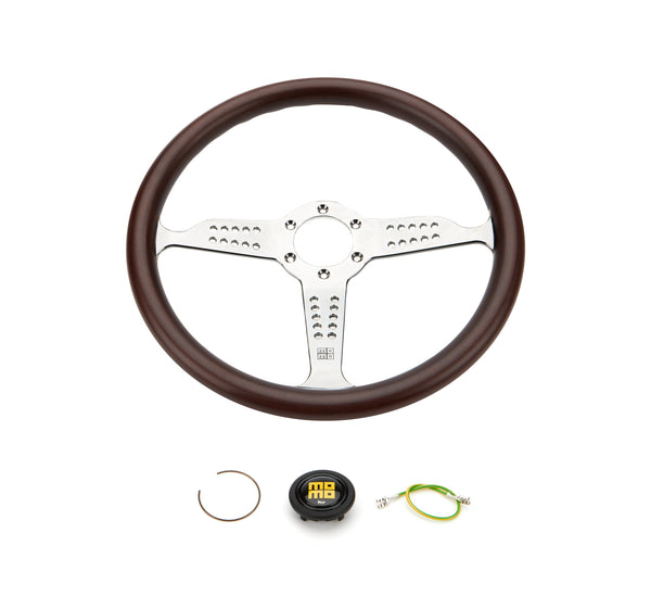 MOMO AUTOMOTIVE ACCESSORIES Super Grand Prix Steerin g Wheel Wood/Pol. Silver GRA35WD0P