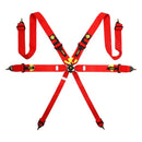 MOMO AUTOMOTIVE ACCESSORIES Corsa Harness 6 Point 3x3x2 Red Clip in Cam M060303RD