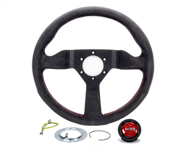 MOMO AUTOMOTIVE ACCESSORIES Monte Carlo 350 Steering Wheel Leather Red Stitch MCL35AL3B