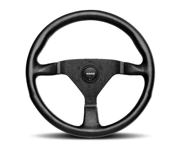 MOMO AUTOMOTIVE ACCESSORIES Monte Carlo 350 Steering Leather Black Stitch MCL35BK1B