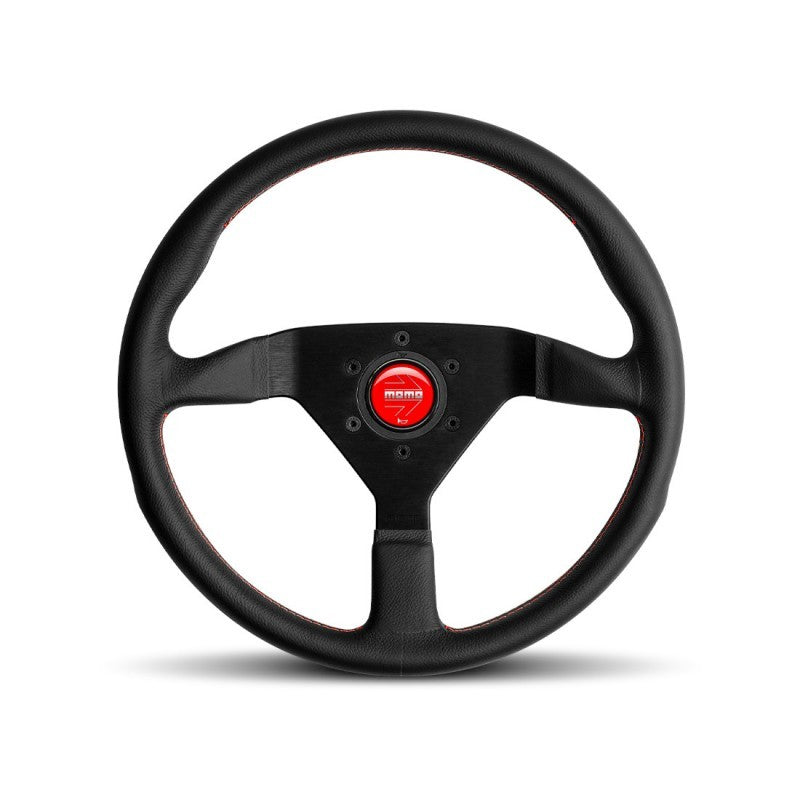 MOMO AUTOMOTIVE ACCESSORIES Monte Carlo 350 Steering Leather Red Stich MCL35BK3B