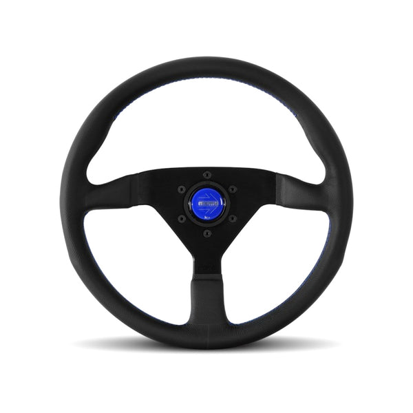 MOMO AUTOMOTIVE ACCESSORIES Monte Carlo 350 Steering Wheel Leather Blue Stich MCL35BK6B