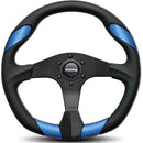 MOMO AUTOMOTIVE ACCESSORIES Quark Steering Wheel Polyurethane Blue Insert QRK35BK0BU