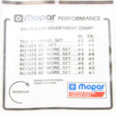 MOPAR PERFORMANCE Valve Lash Adj. Decal P4452989