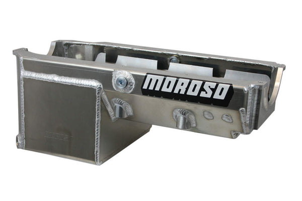MOROSO 8qt Oil Pan - SBC Drag Race w/2-Piece Rear Main 21240
