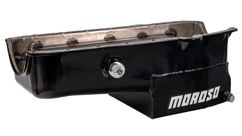 MOROSO SBC C/T Oil Pan - 7qt. LH Dipstick w/Ins. Bung 21322