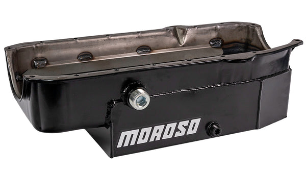 MOROSO SBC 8qt CT Oil Pan - RH Dipstick 80-85 21326