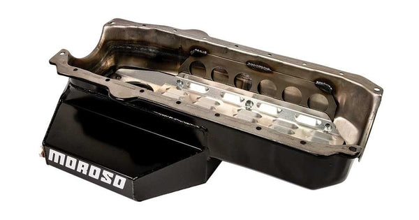 MOROSO SBC CT Wet Sump Oil Pan 7-Qt 2-Piece Rear Main 21328