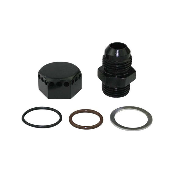 MOROSO Positive Seal Vented Fitting 8an - Black 22627