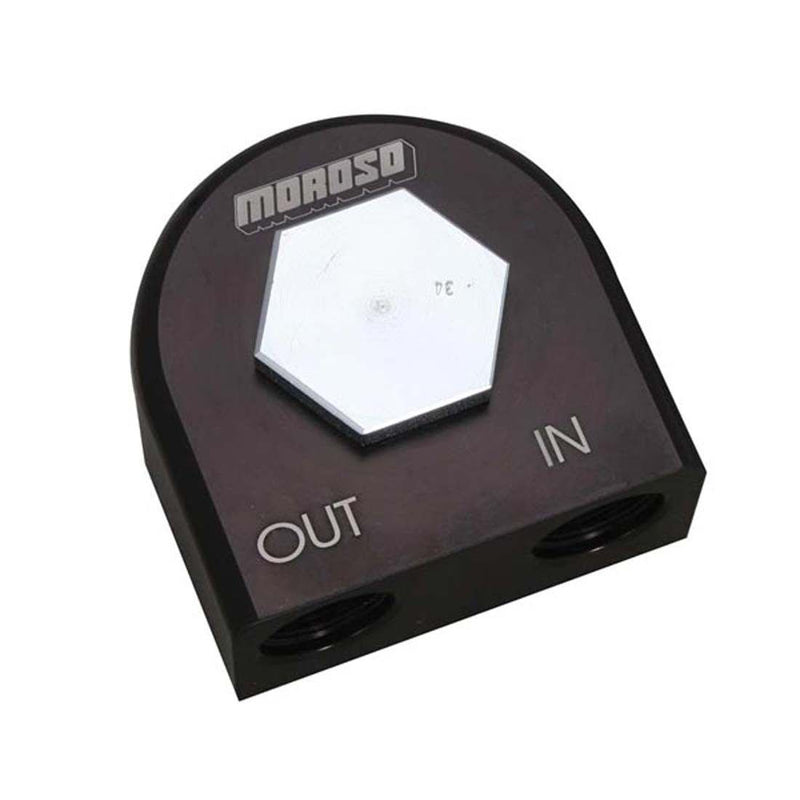 MOROSO Oil Filter Adapter 20mm x 1.5 Threads 90-Degree 23685