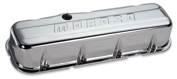 MOROSO Chrome B/E Valve Covers BBC Tall w/o Baffle 68112