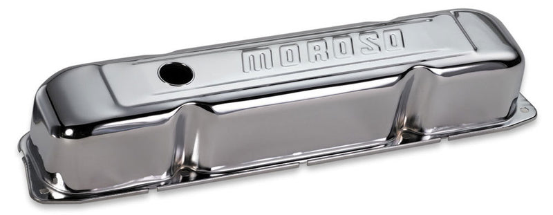 MOROSO Chrome B/E Valve Covers BBM Tall w/Baffle 68181