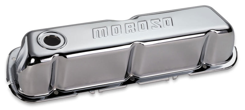MOROSO Chrome B/E Valve Covers SBF Tall w/o Baffle 68202