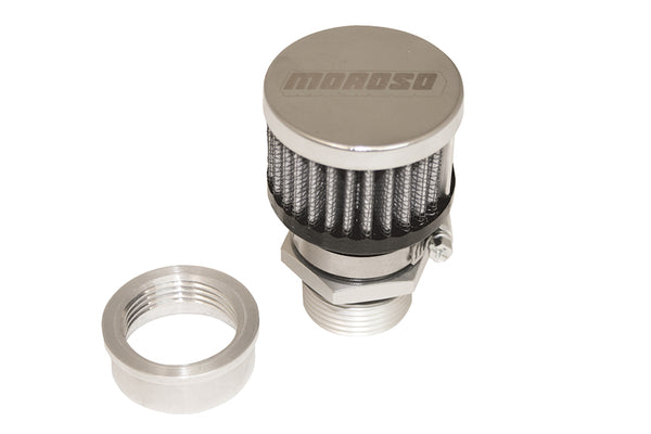 MOROSO Valve Cover Breather Kit U-Weld - Aluminum 68852