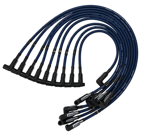 MOROSO Ultra 40 Plug Wire Set SBC Sprint Car Blue 73677