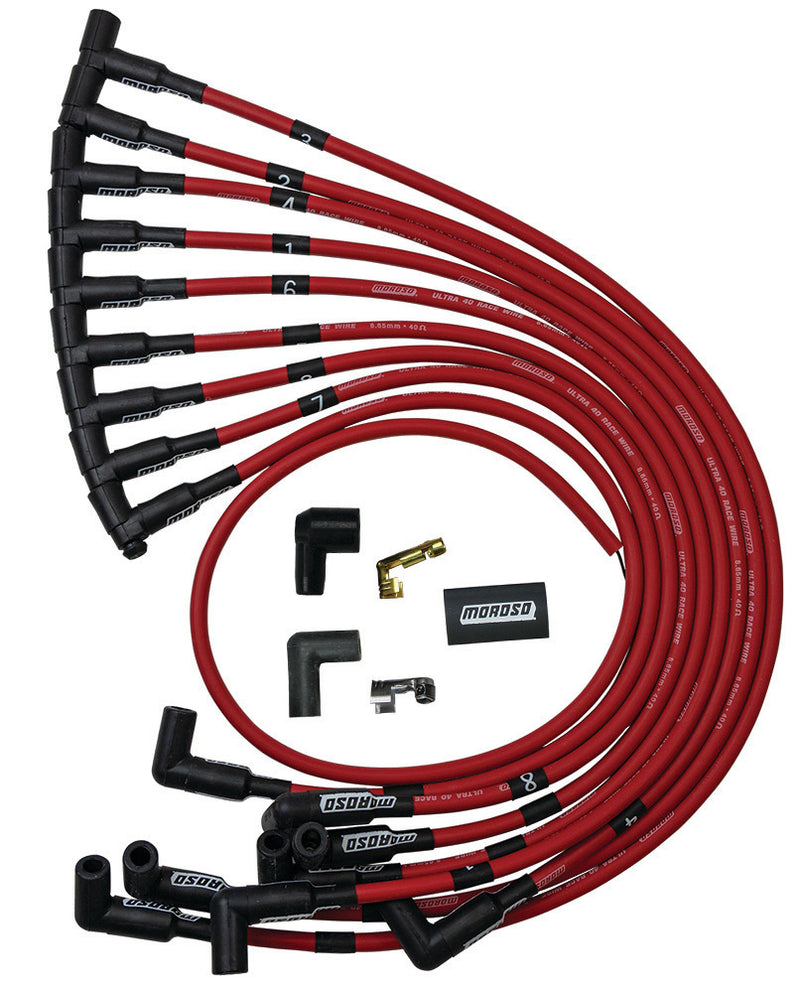 MOROSO Ultra 40 Plug Wire Set - Red 73684
