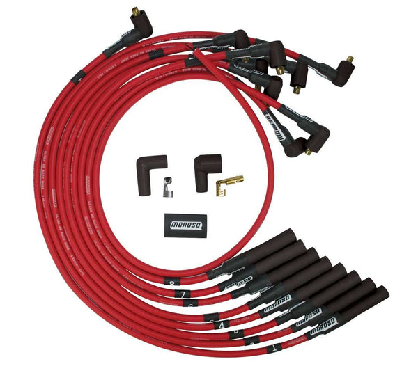 MOROSO Ultra 40 Plug Wire Set BBC Non-HEI Red 73687