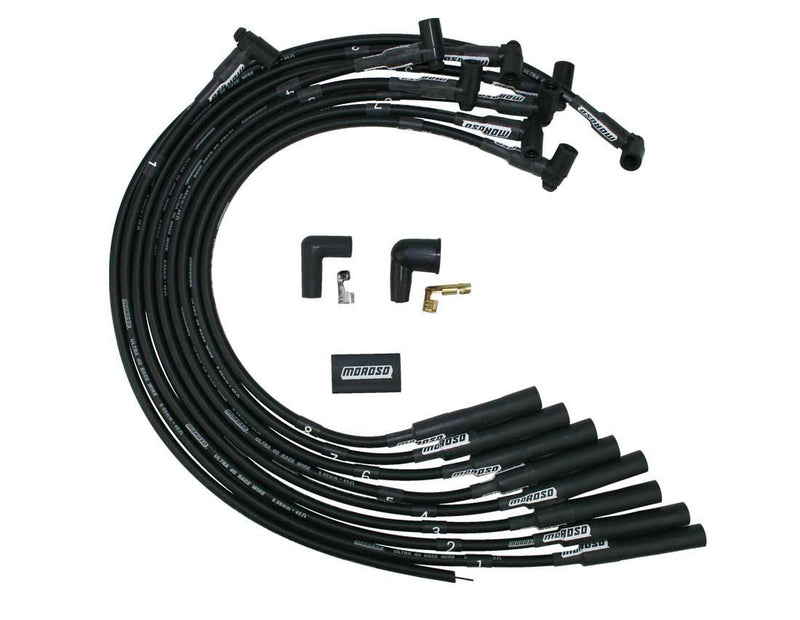 MOROSO Ultra 40 Plug Wire Set BBC Over V/C HEI Black 73711