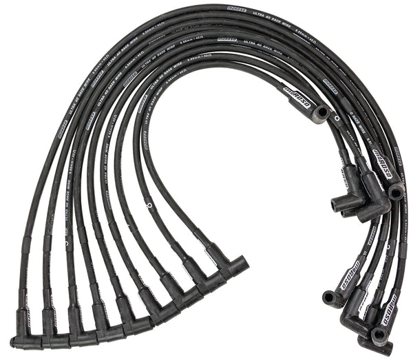 MOROSO Ultra 40 Plug Wire Set SBC Sprint Car Black 73722