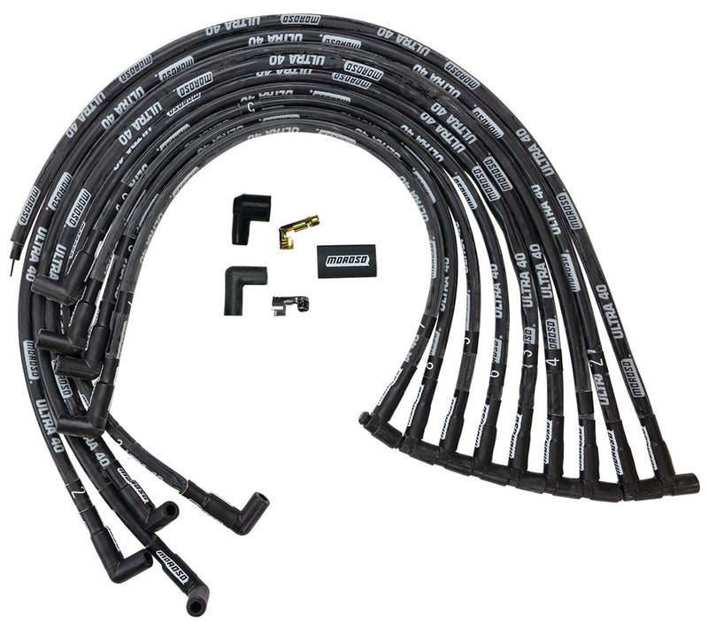 MOROSO Ultra 40 Plug Wire Set - Black 73818
